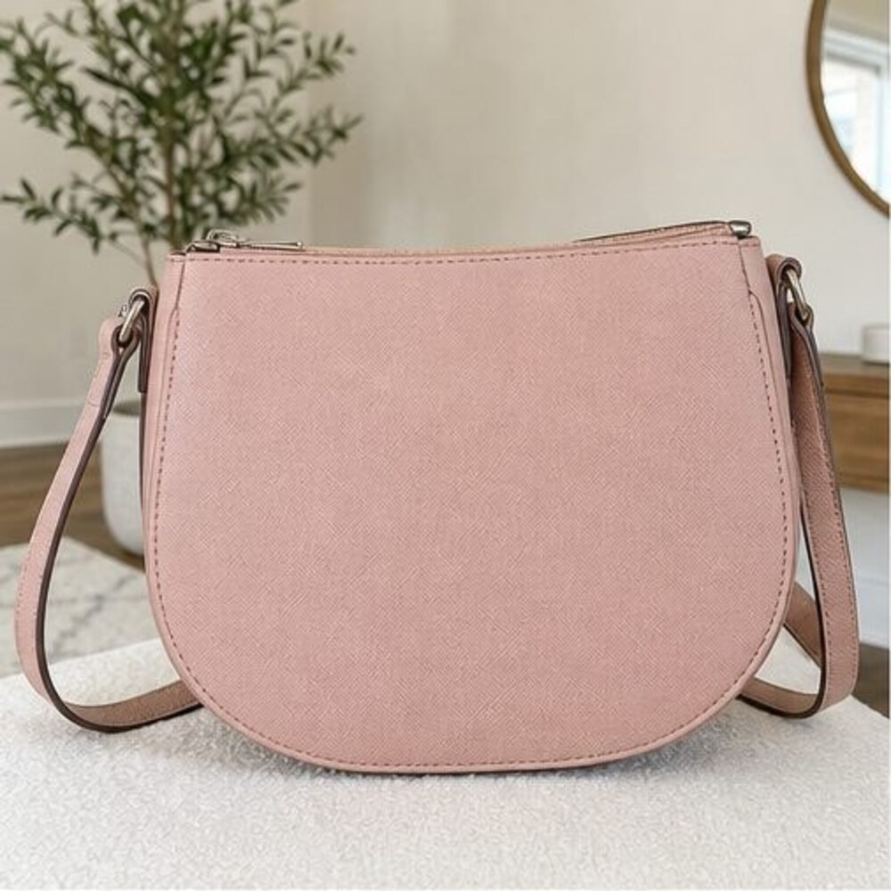 Blush Saffiano Crossbody Bag